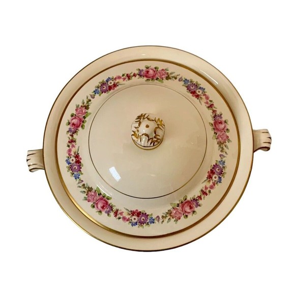 Simpsons England Ambassador Ware Imperial Rose Covered Serving Bowl-Hard To Find - Picture 3 of 6